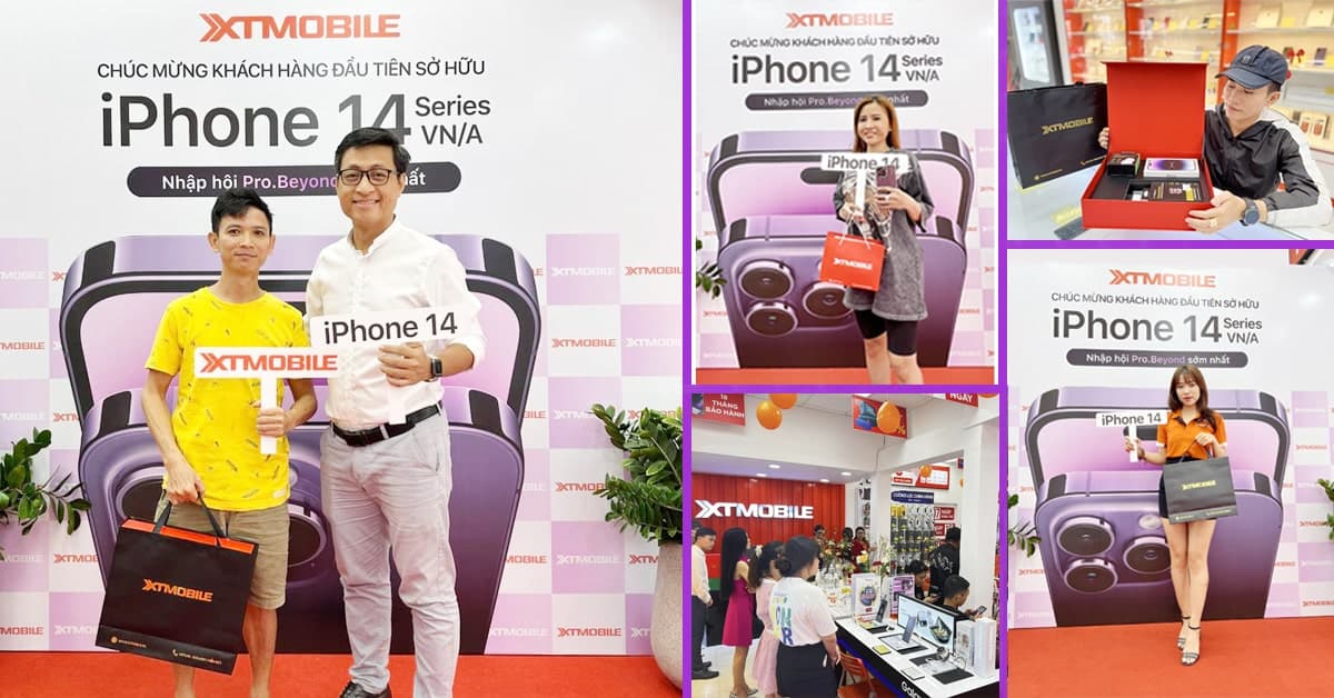Hình ảnh trả hàng và mở bán iPhone 14 (Plus, Pro, Pro Max) VN/A tại XTmobile