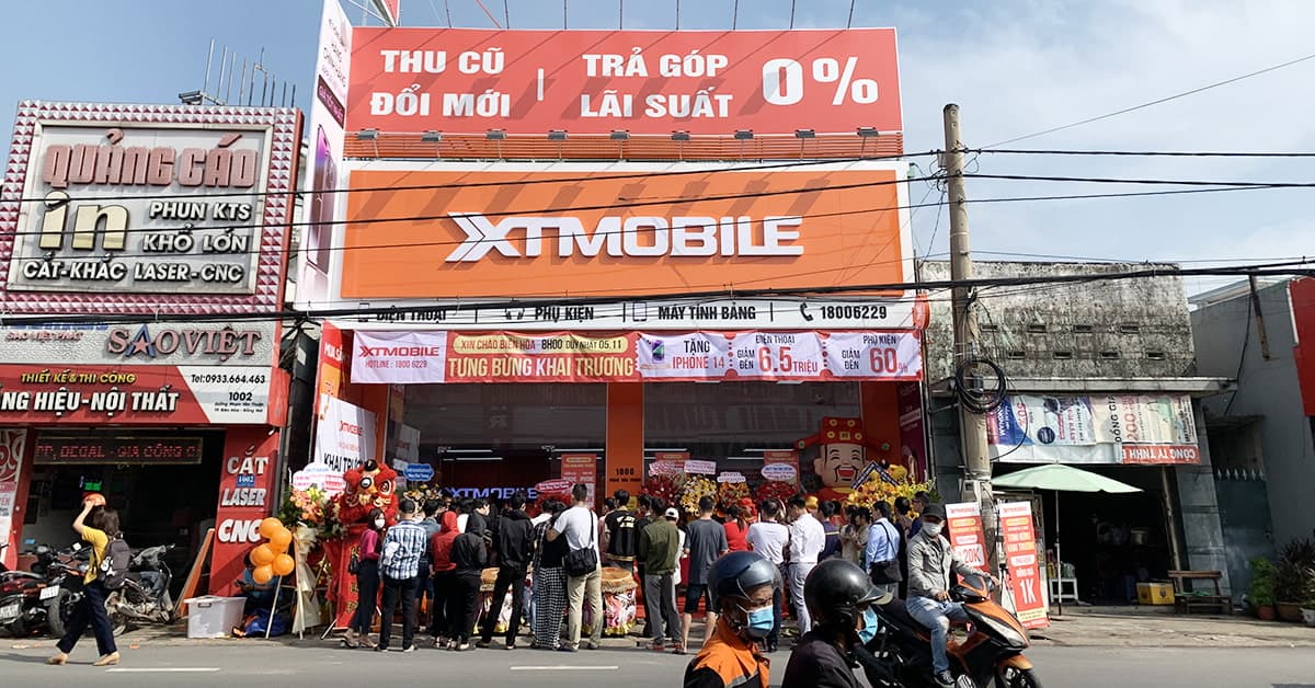 Hình ảnh khai trương chi nhánh XTmobile Biên Hòa đầu tiên tại 1000 Phạm Văn Thuận, phường Tân Mai